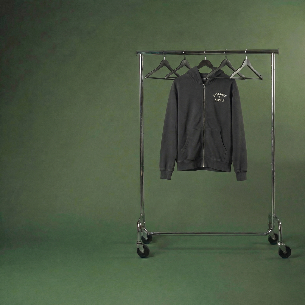 Zipper Hoodie "Distance Supply" (Dark Grey)
